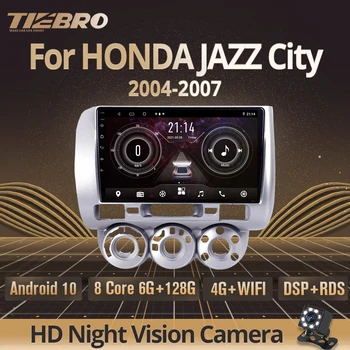 TIEBRO 2 DIN Android10.0 Auto Radio HONDA JAZZ Pilsētas 2004-2007 GPS Navigācija, Stereo Uztvērējs Auto Multimediju Atskaņotāju Auto Radio
