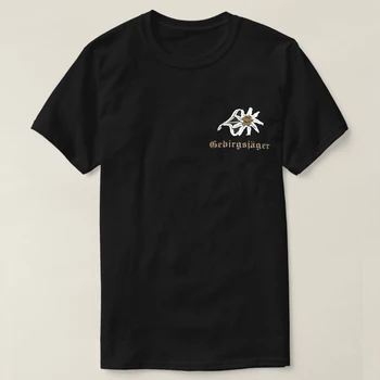 Vērmahta Gebirgsjager otrā pasaules KARA vācijas Kalnu Mednieks T-Krekls, 100% Kokvilna O-veida Kakla Vasaras Īsām Piedurknēm Gadījuma Vīriešu T-krekls Izmērs S-3XL