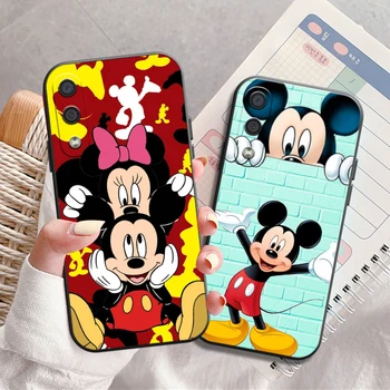 Disney Mickey Mouse Tālrunis Case For Samsung Galaxy S8 S8 S9 PLus S9 Plus S10 S10E S10 Lite 5G Plus Būtiska Šķidro Silīcija Atpakaļ
