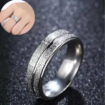 Jauno modes sieviešu gredzenu tērauda, titāna, sieviešu grupa vīriešu kāzu gredzenu izmēru 6-13