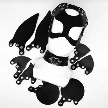 Sexy Rotaļlietas Cosplay Party Halloween Masku Pieaugušo PU Ādas Maskas Aksesuāri